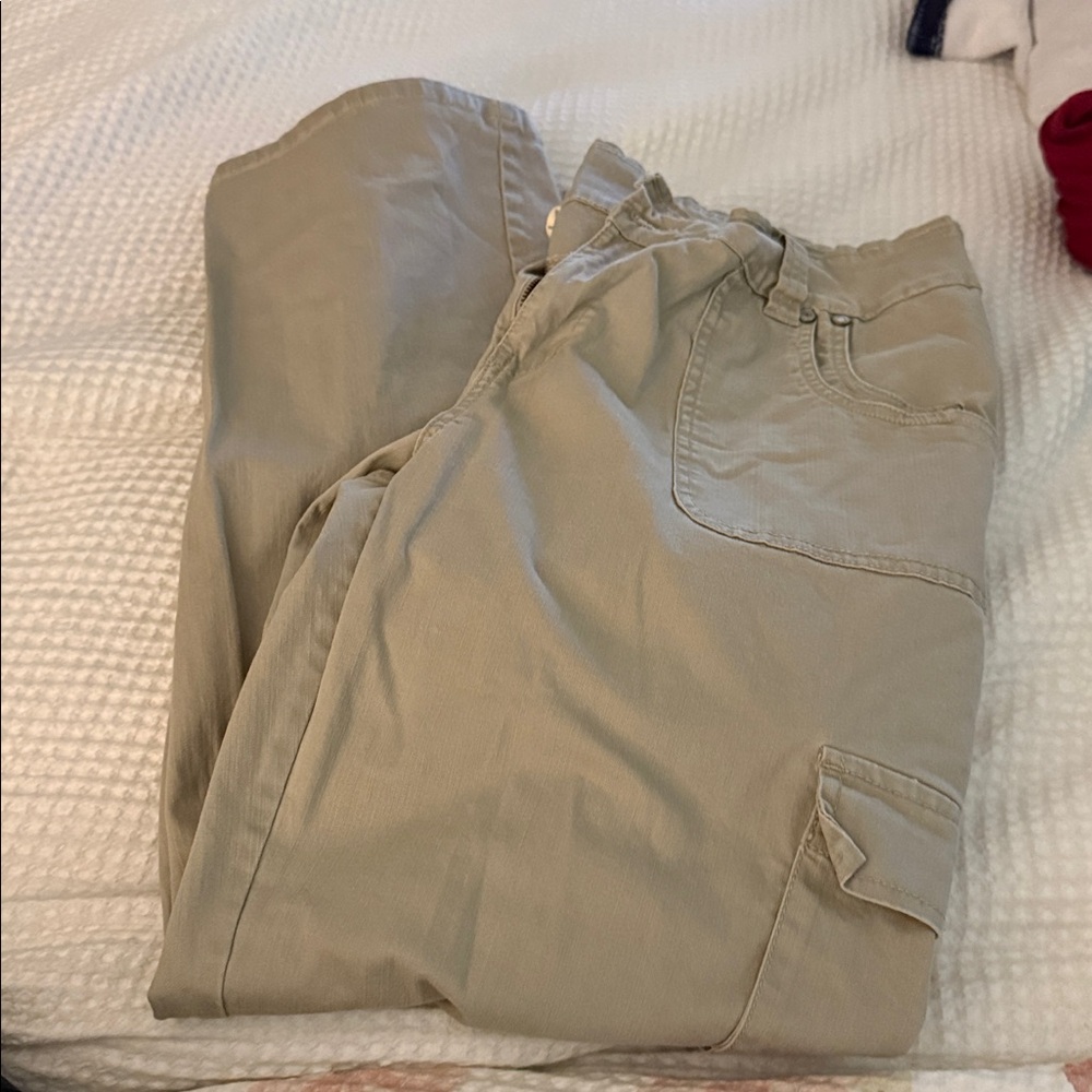 Faded Glory khaki bootcut Stretch Cargo Pants-16P